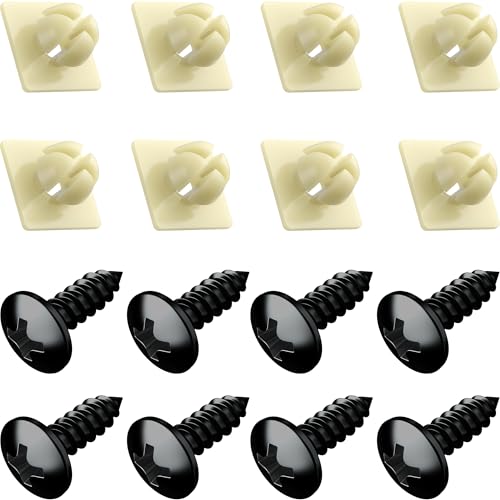 PRIME AVE License Plate Screws with Nylon Inserts Rust Proof License Plate Screws for Securing License Plates, Frames & Covers