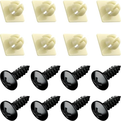 PRIME AVE License Plate Screws with Nylon Inserts Rust Proof License Plate Screws for Securing License Plates, Frames & Covers