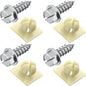 License Plate Screws with Nylon Inserts - Stainless Steel Rust Proof License Plate Screws for License Plates, Frames & Covers - 4755299 3907444 A11719 - U.S. Cars Trucks SUVs