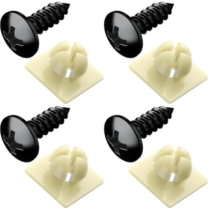 PRIME AVE License Plate Screws with Nylon Inserts Rust Proof License Plate Screws for Securing License Plates, Frames & Covers