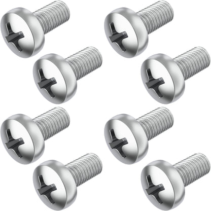 Prime Ave Standard Length Stainless Steel License Plate Screws Compatible/Replacement for All BMW Models (Pack of 8)