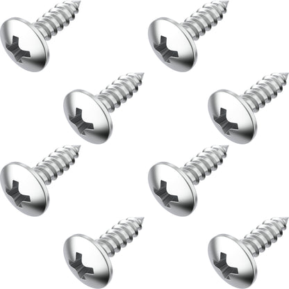 Prime Ave Stainless Steel License Plate Fastener Screws Compatible with Subaru WRX BRZ Impreza Outback Forester Crosstrek Legacy Ascent (Pack of 8)