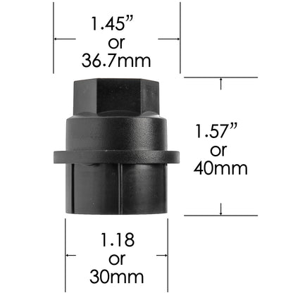Prime Ave Black Wheel Nut Cap Covers for Chevrolet GMC Part# 15646250 (12 Pack)