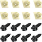 License Plate Screws with Nylon Inserts - Stainless Steel Rust Proof License Plate Screws for License Plates, Frames & Covers - 4755299 3907444 A11719 - U.S. Cars Trucks SUVs
